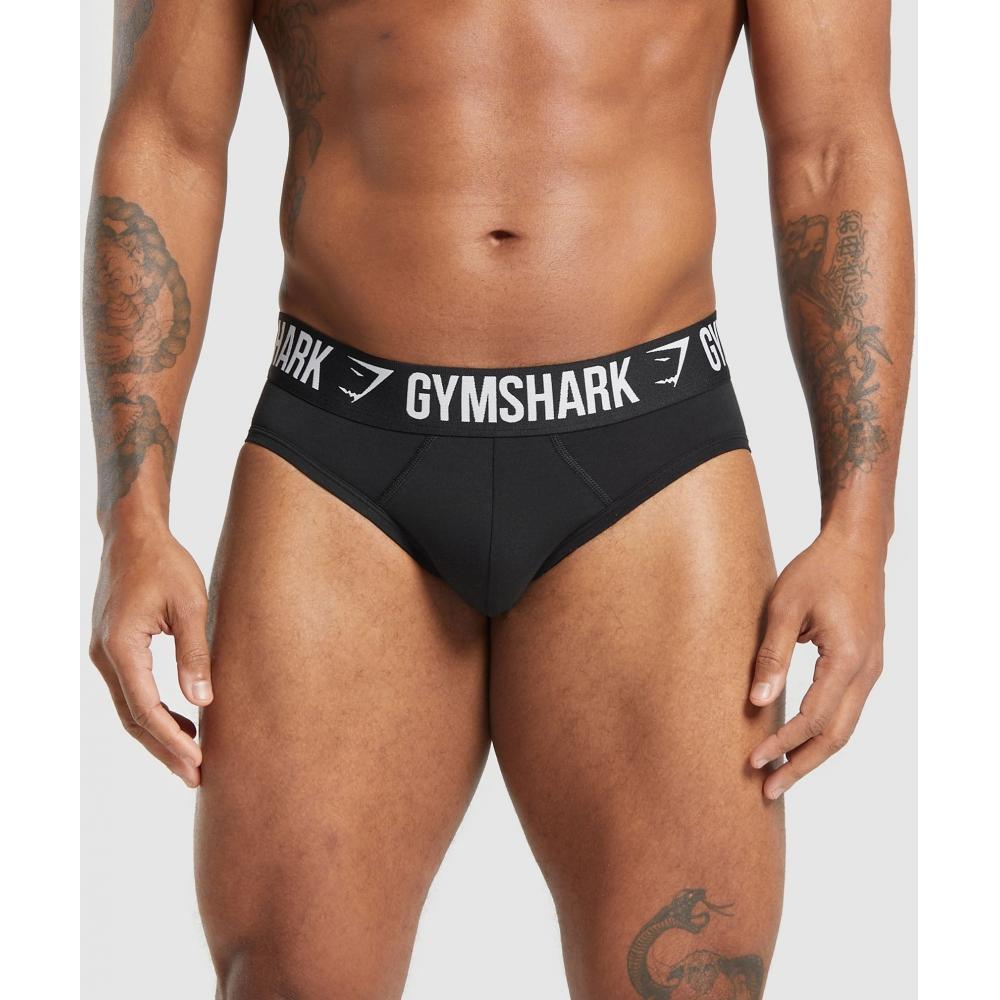 Gymshark Бриф 3pk Черный A5a3y Bccn