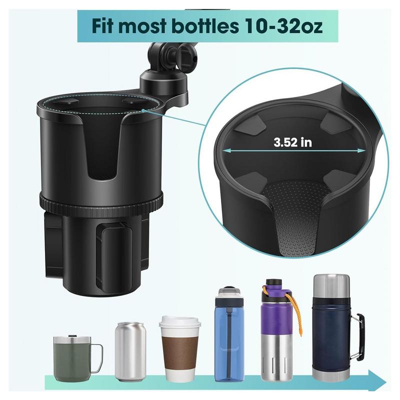 Автомобильный держатель для стакана, расширитель с креплением для телефона, держатель для телефона, расширитель для стакана, вращающийся на 360 градусов, магнитный держатель для стакана с длинной ручкой