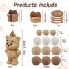 16Pcs/set Cute Teddy Bear Cake Balls Topper Decoration Boy Girl Kids 1st Birthday Party Favors Supplies Baby Shower Cake Decor