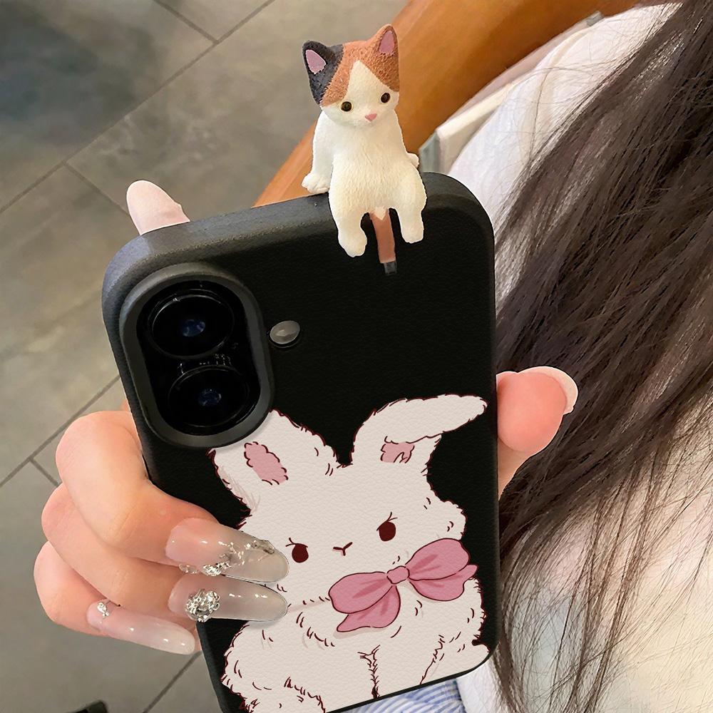 3D Чехол для телефона для iPhone 11 13 17 Pro Max 17 Air Case iPhone 13 15 16 Pro Max 12 14 Pro Max 14 15 Plus Милый 3D Котенок Мультяшный Кожаный