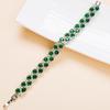 Green Diamond Copper Bracelet Women'S Niche Zircon Jewelry Temperament Jewelry