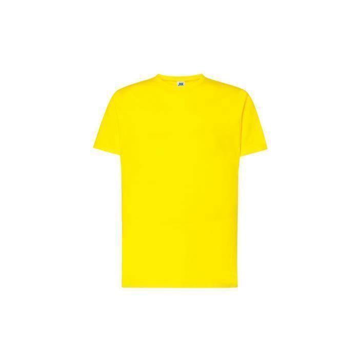 Футболка - JHK - Желтый - 100% Хлопок - Короткий рукав - Размеры от XS до 3XL