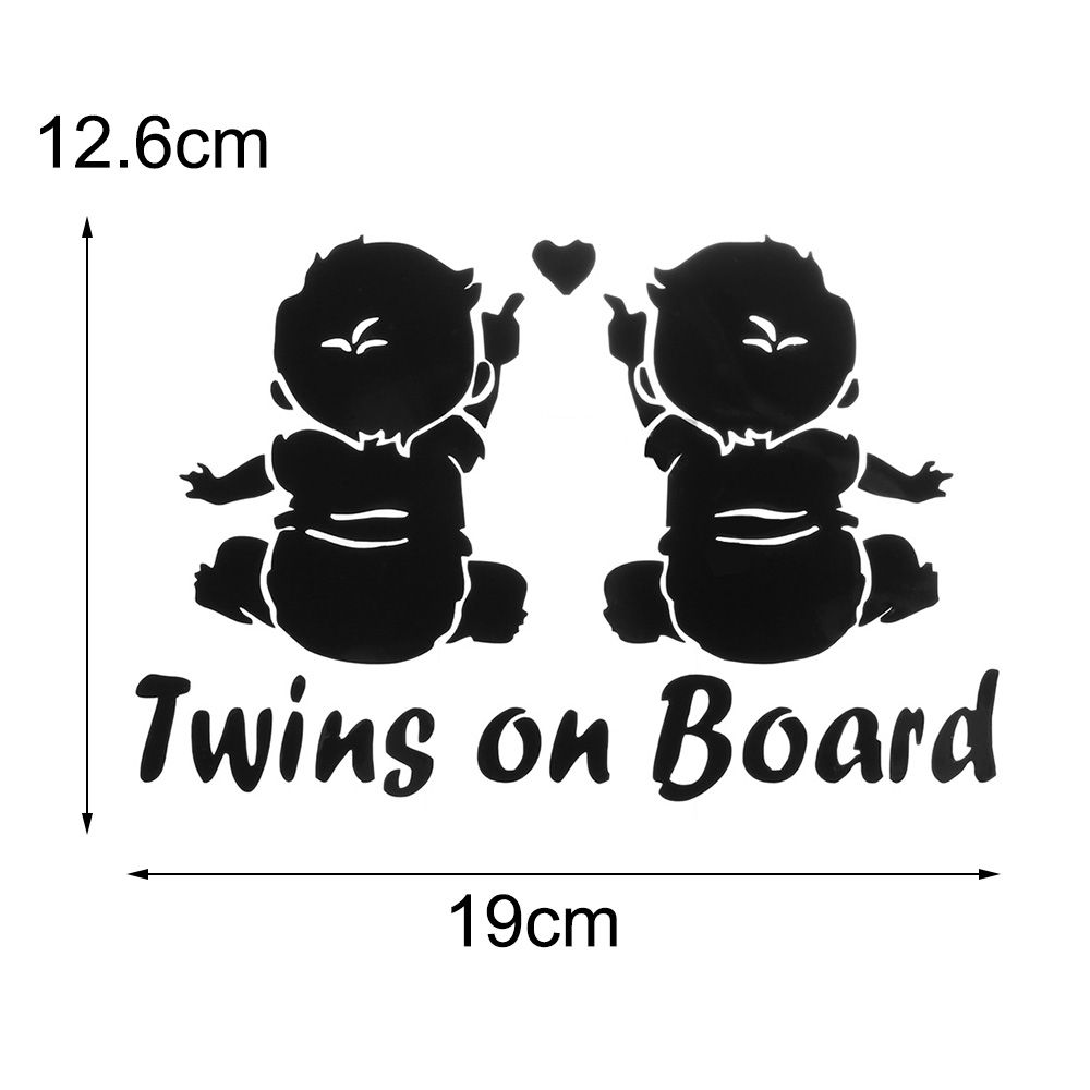 1 шт. Автомобильная декорация Мультяшное окно Автомобильная наклейка Близнецы Ребенок на борту Наклейки