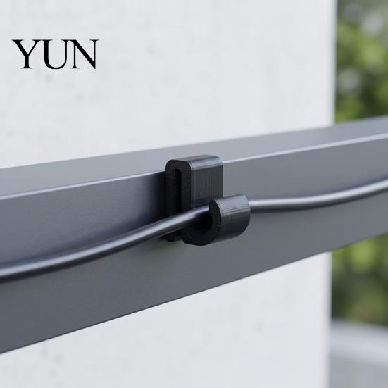 Versatile Groove Edge Clamps Pergola Cable Clip, Outdoor Light Wire Organizer Hook for 3-8mm Strings, Tool-Free Snap-On String Clips Install,