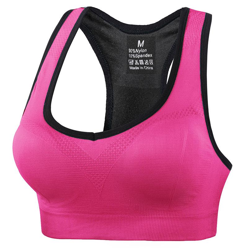 Fattened large-size hollow vest type exercise Spring and Autumn Yoga running high-intensity shock-proof exercise text
