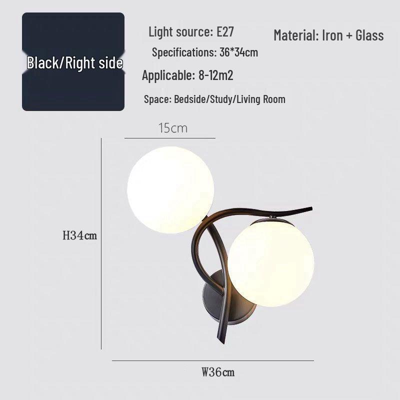 Modern Nordic LED Wall Lamp for Bedroom and Living Spaces