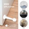 Door Stopper with Soft Rubber Tip High Strength Rustproof Corrosion Resistant Heavy Duty Solid Rigid Door Stopper