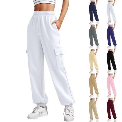 Женская рабочая одежда, спортивные штаны, повседневные свободные флисовые брюки для бега с высокой талией, женские спортивные штаны, повседневные брюки, штаны для йоги, домашняя одежда