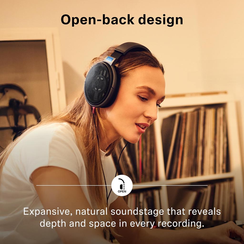 Sennheiser HD 600 Проводные наушники динамические проводные наушники с широкой звуковой сценой и высоким идеальны для музыки с металлической сеткой черные –