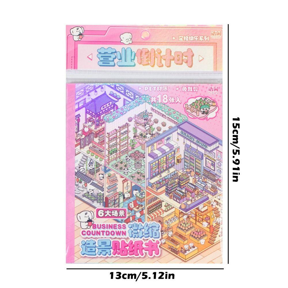 18 шт. 3D визуальная укладка наклеек Capybara наклейка для блокнота новая пейзажная наклейка книга детский подарок