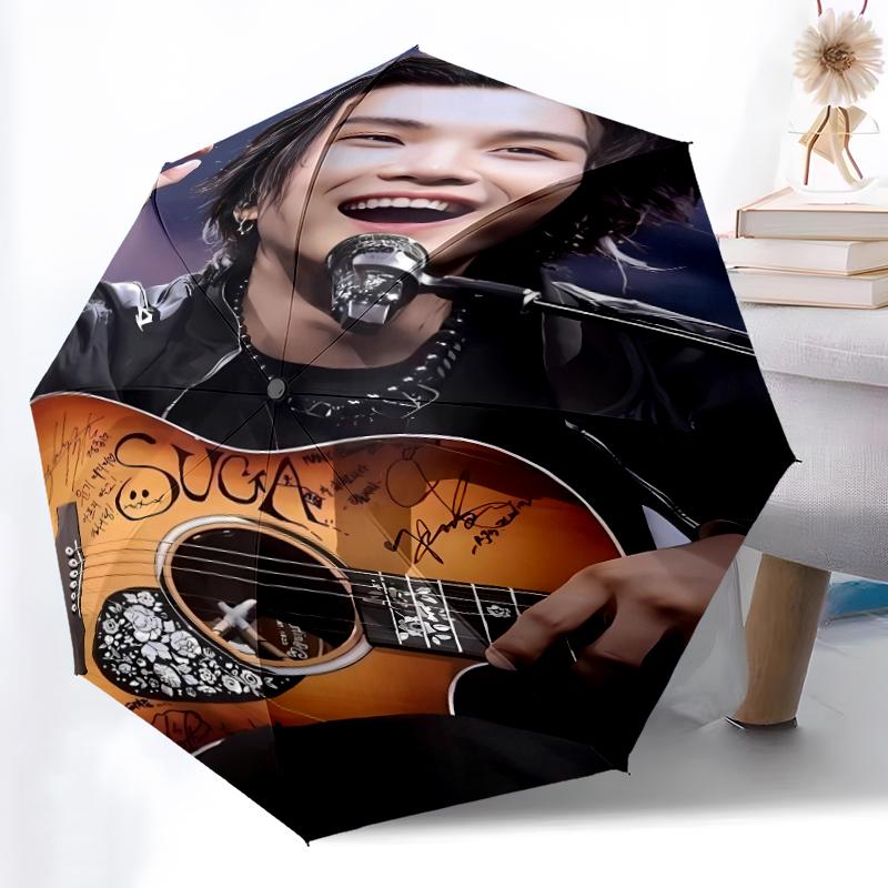 Автоматический зонт Jin singer2 Print, 8 спиц, железный каркас, пластиковая ручка, подходит для путешествий на открытом воздухе и на каждый день, идеальный подарок