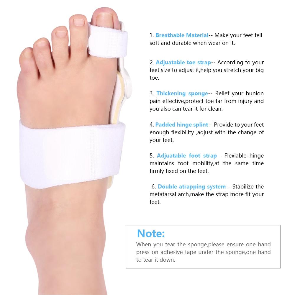 Big Toe Bunion Splint Pain Relief Valgus Pad Straightener Corrector Brace Foot Care Tool