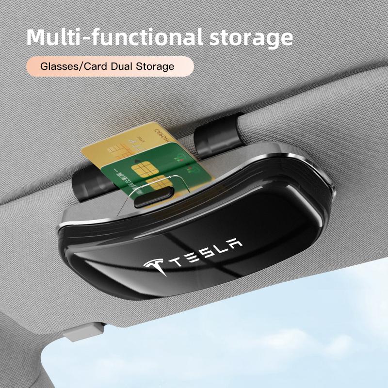 TKVLN1 Car Glasses Case Shockproof Protective Sunglasses Storage Box For Tesla Model 3 Model S Model X Model Y Cybertruck Roadster