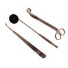 Set 3pcs Candle Accessory Stainless Steel Care Kit 3 In 1 Bronze Scented Candles Trimmer Set