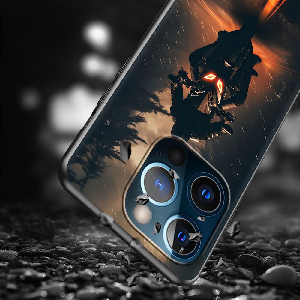 Мотоциклетный чехол для Apple iPhone 14 11 7 SE 2020 8 X XS 13 12 Mini XR 15 Pro Max Силиконовый Черный Мягкая Накладка на Телефон