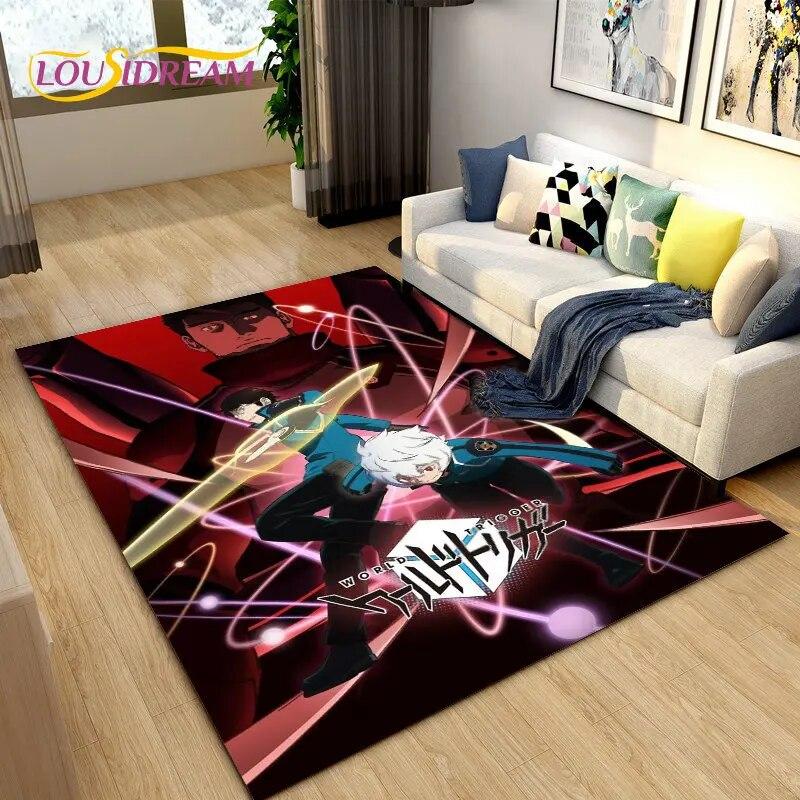 World Trigger Аниме Мультфильм Коврик, Коврик для гостиной Спальня Диван Коврик Украшение, Дети играют Нескользящий напольный коврик