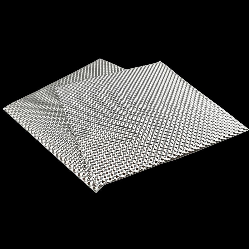Рельефный алюминиевый теплозащитный экран, теплозащитный экран, противопожарный поддон, топливный бак, серебристый турбоколлектор, алюминий