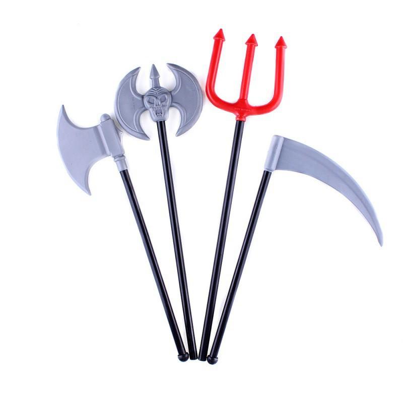 Halloween Cosplay Devil Pitchfork Axe Scythe Set Costume Parties