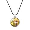Charming Demon Slayer Time Gem Pendant Necklace With Durable Alloy And Soft Rope