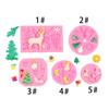 DIY Christmas Reindeer, Icicle, Cedar, and Snowflake Fondant Cake Mold