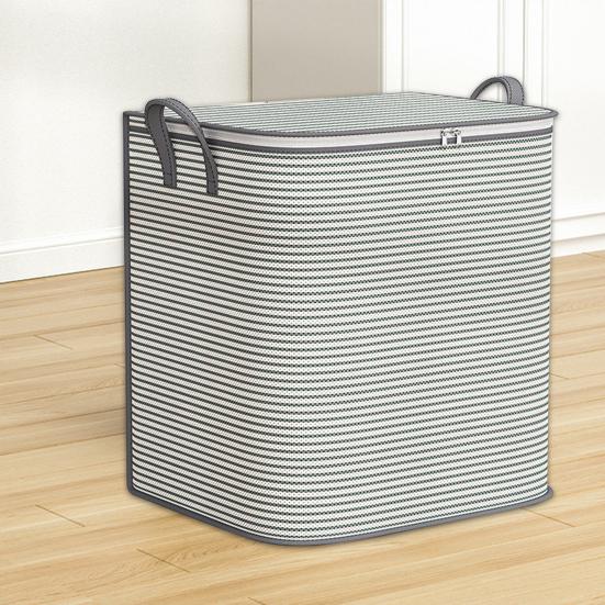 Wardrobe Storage Bag Zipper Closure with Handle Clothes Storage Basket Closet Organizer