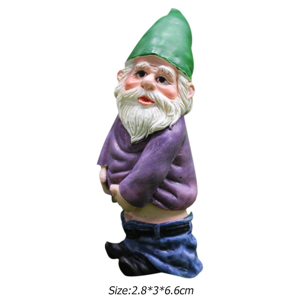 Mini Funny Gnomes Fairy Garden Party Drunk Gnomes Dwarf Statue Miniature Courtyard Landscape Flowerpot Figurine Ornaments