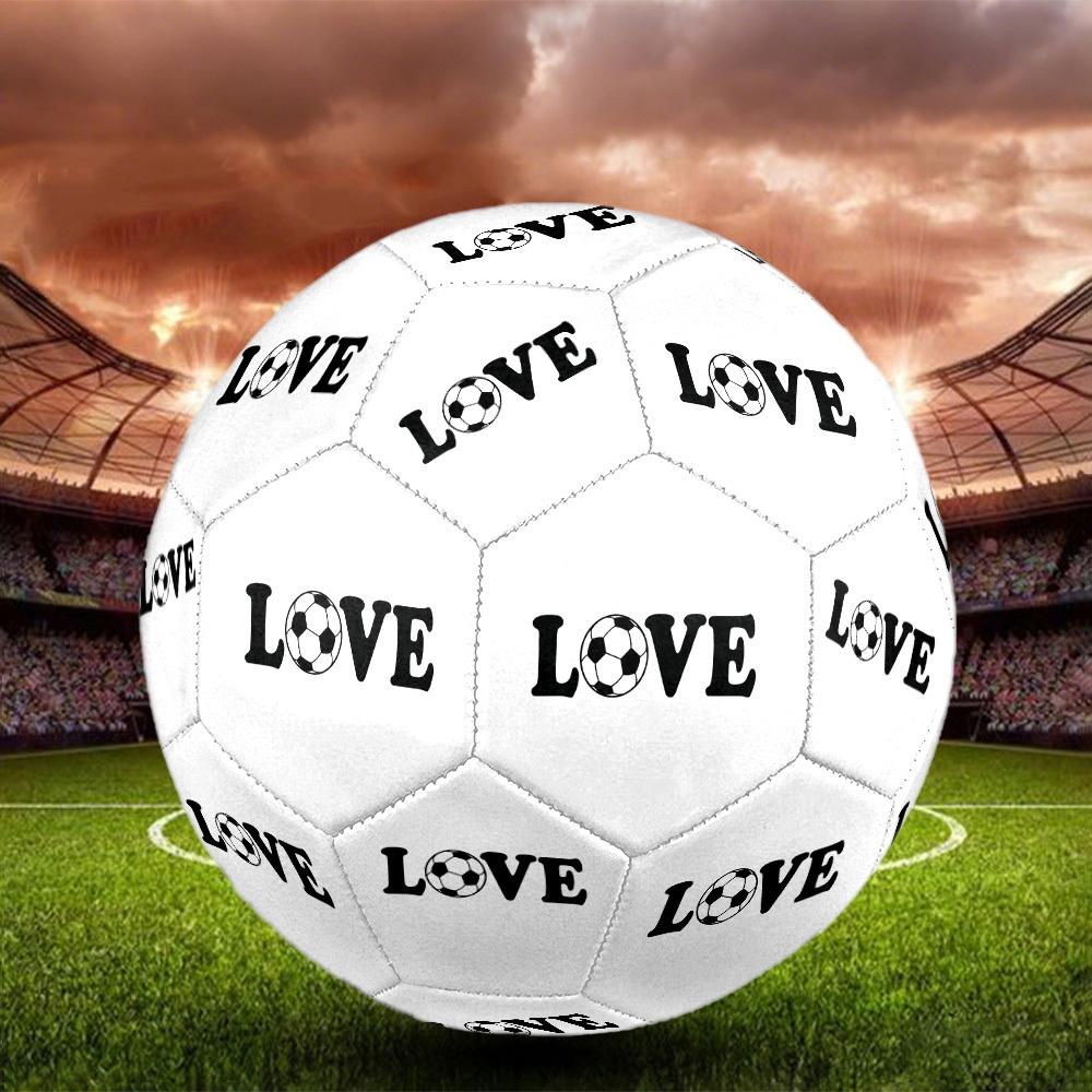 Love Soccer Size 5 Football Machine Sewn Indooroutdoor Universal Football Soccer Accessory Ideal For Home Decor Birthday Anniversary Christmas