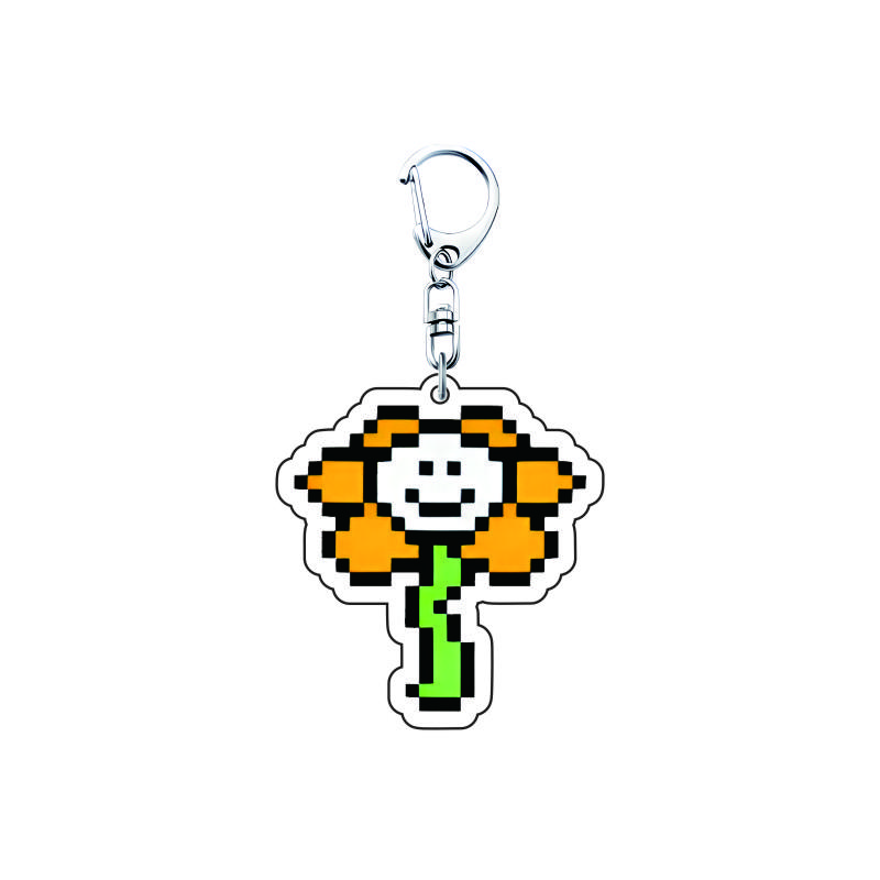 Игра Undertale Пиксельный брелок 6см Акриловый Санс Флоуи Папирус Азриэль подвеска машина брелок сумка аксессуары аниме подарок