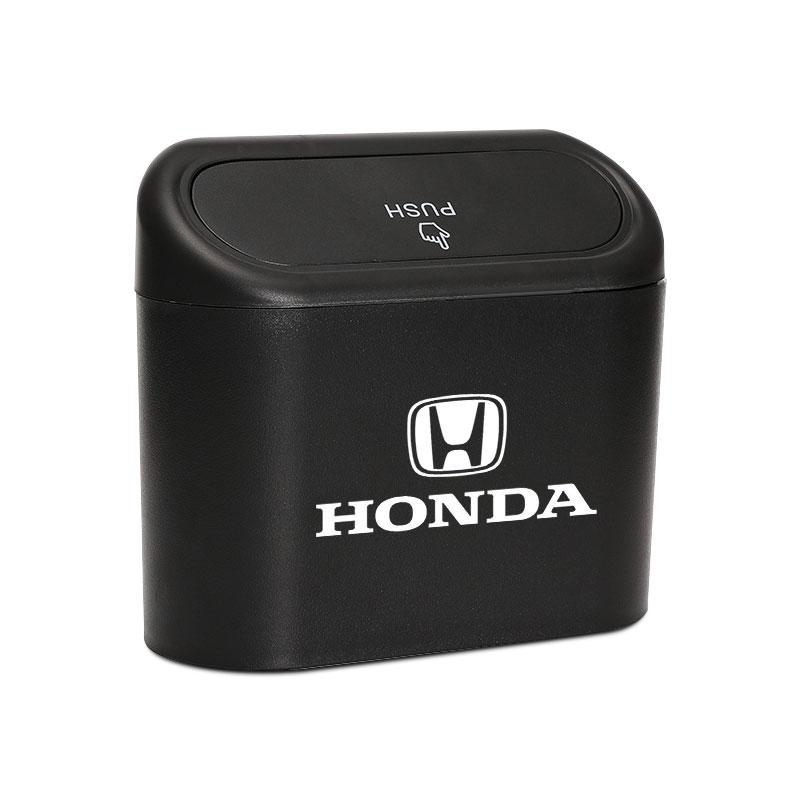 Car Vehicle Case Storage Box Black ABS Square Pressing Trash Can For Honda Fit Mugen Insight Type S R VTEC DOHC Modulo Vezel Legend RR Si