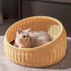 Кошачья кровать-корзина, полузакрытое гнездо, товары для животных, портативная, все четыре сезона, гостиная, спальное место