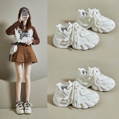 Инс новые папины кроссовки женские весенние студенческие спортивные кроссовки для бега повседневные толстая подошва увеличение роста YB