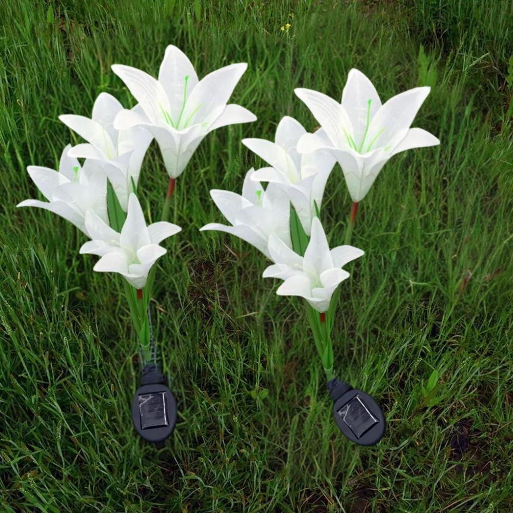 Solar lamp lighting LED lamp set of 2 garden flowers ip 44 GoGarden