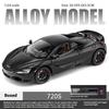 Модель спортивного автомобиля McLaren 720S Alloy Sport Car 1/24 с четырьмя колесами и функцией амортизации, подойдет в качестве подарка на праздник для детей
