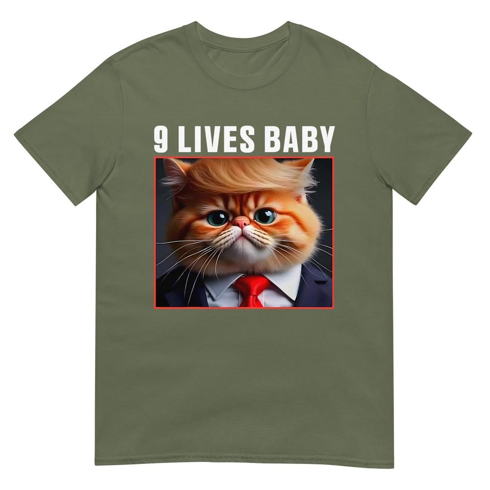 Cat Trump 9 Lives Baby Tshirt