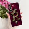 Чехол для Realme 14x 5G Индия Чехол RMX3940 Прозрачный Роскошная Корона Буквы А-Я 2D Плоский Узор Мягкий Чехол для Телефона