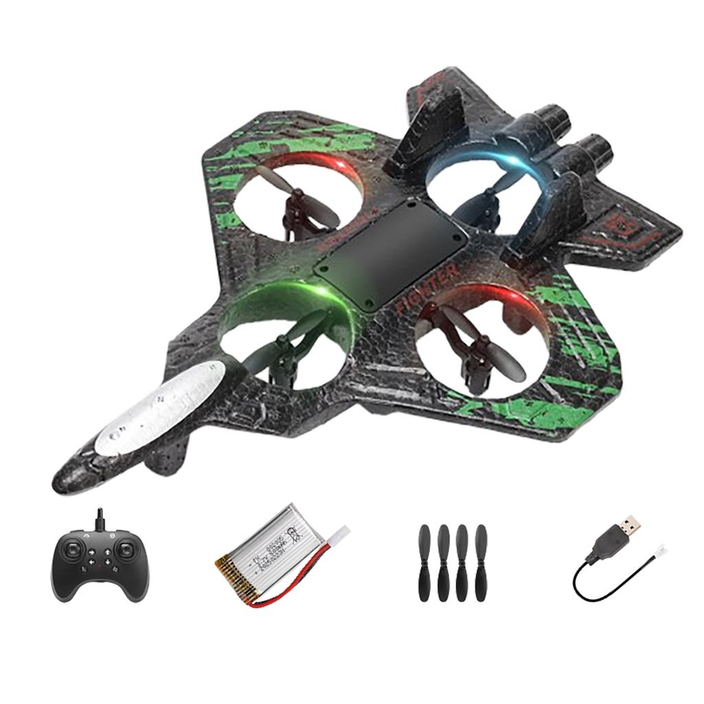 Glider Flying Helicopter RC Hobby Jet Plane 2.4G Stunt Remote Control Foam Fighter Airplane Toy With Light