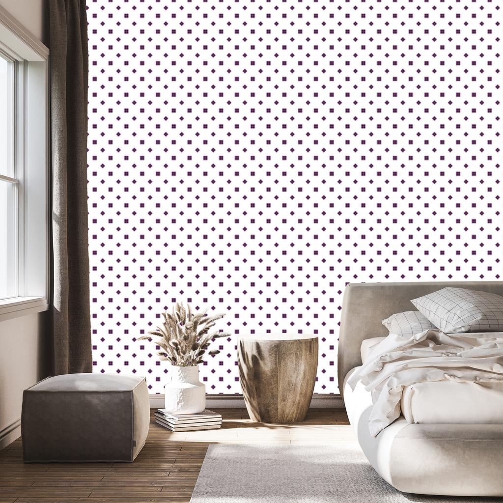 Dots Wallpaper, light gray, white background, for Living Room and Bedroom, 50x1000