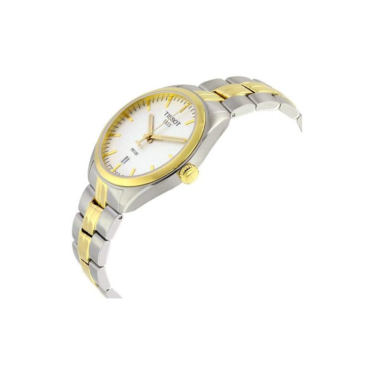 Tissot Коллекция PR100 Мужские кварцевые часы Часы 39 мм Белый циферблат Корпус из нержавеющей стали T101.410.22.031.00