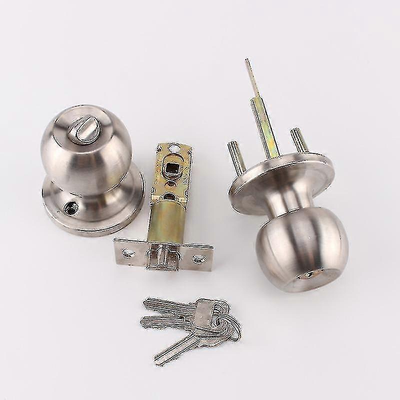 Door Handle, Round Knob Lock Door Lock, Key Lock, Latch Size 60 / 70mm