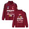 Ducati Свитшот Corse MotoGP Racing с молнией на половину, унисекс, черный, оверсайз, уличный стиль, пуловер с полным принтом спонсоров
