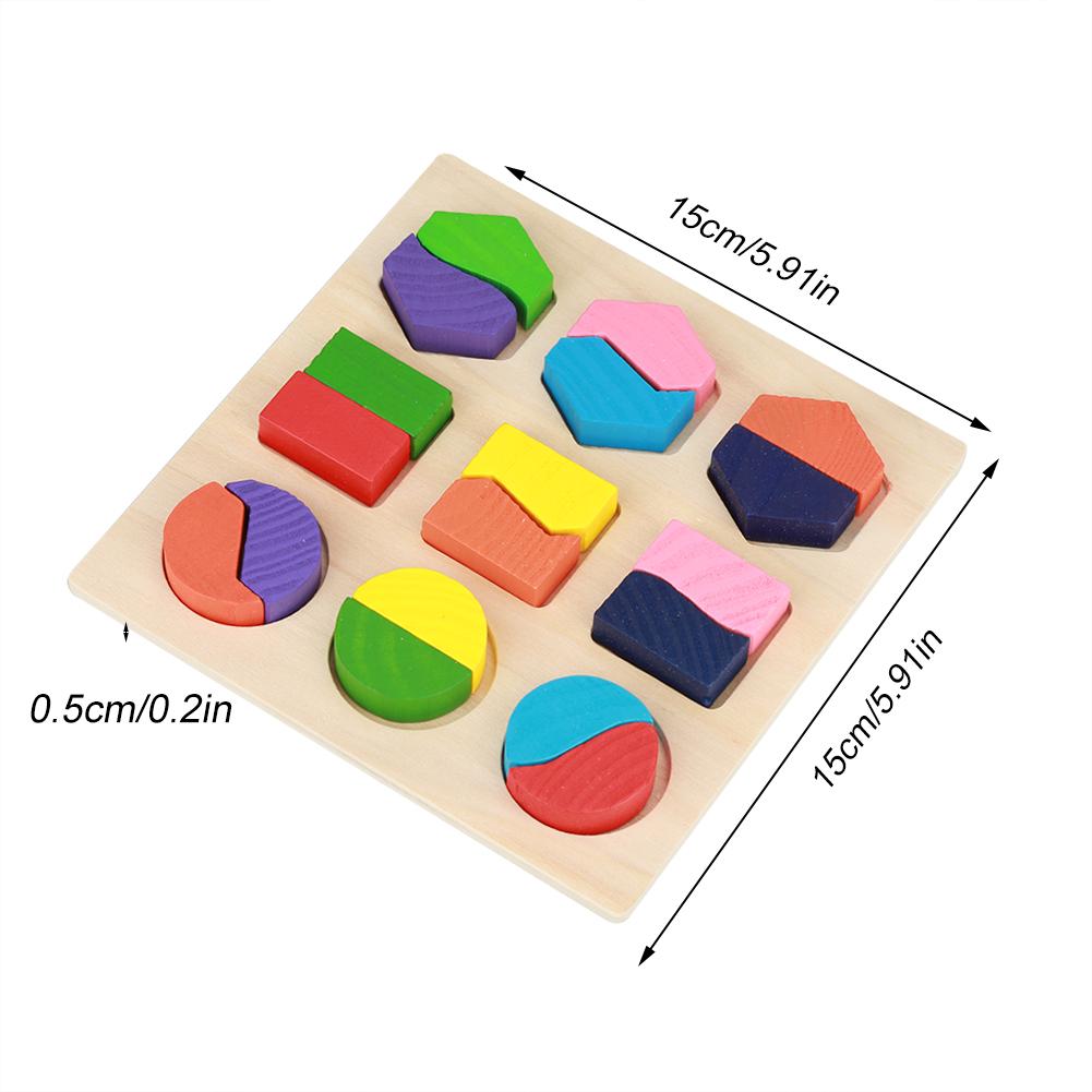 Детский развивающий деревянный набор игрушек, геометрический строительный пазл, инструмент для раннего обучения ребенка