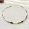 Dopamine Color Freshwater Pearl & Stone Bohemian Choker Necklace