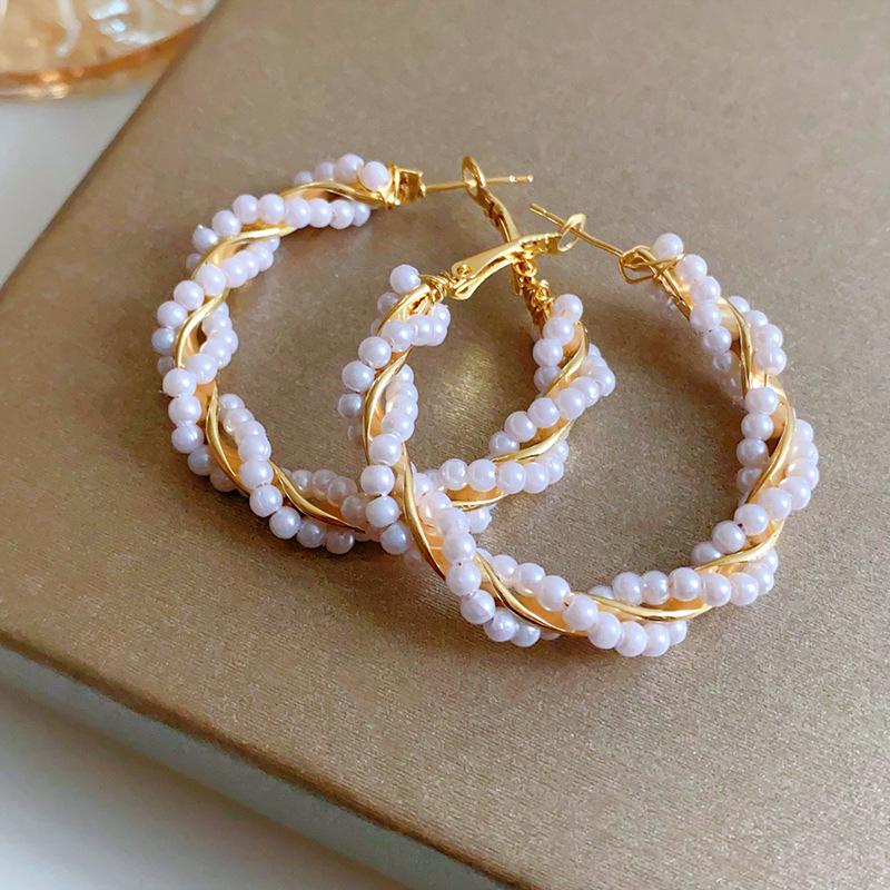 Французские серьги-кисточки с геометрическими жемчужинами из серебряной иглы - Роскошные модные серьги с высококлассным дизайном