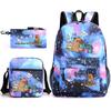 New Kapibara Student School Bag Fashion Popular Backpack Shoulder Bag Pencil Bag Three-piece Set
