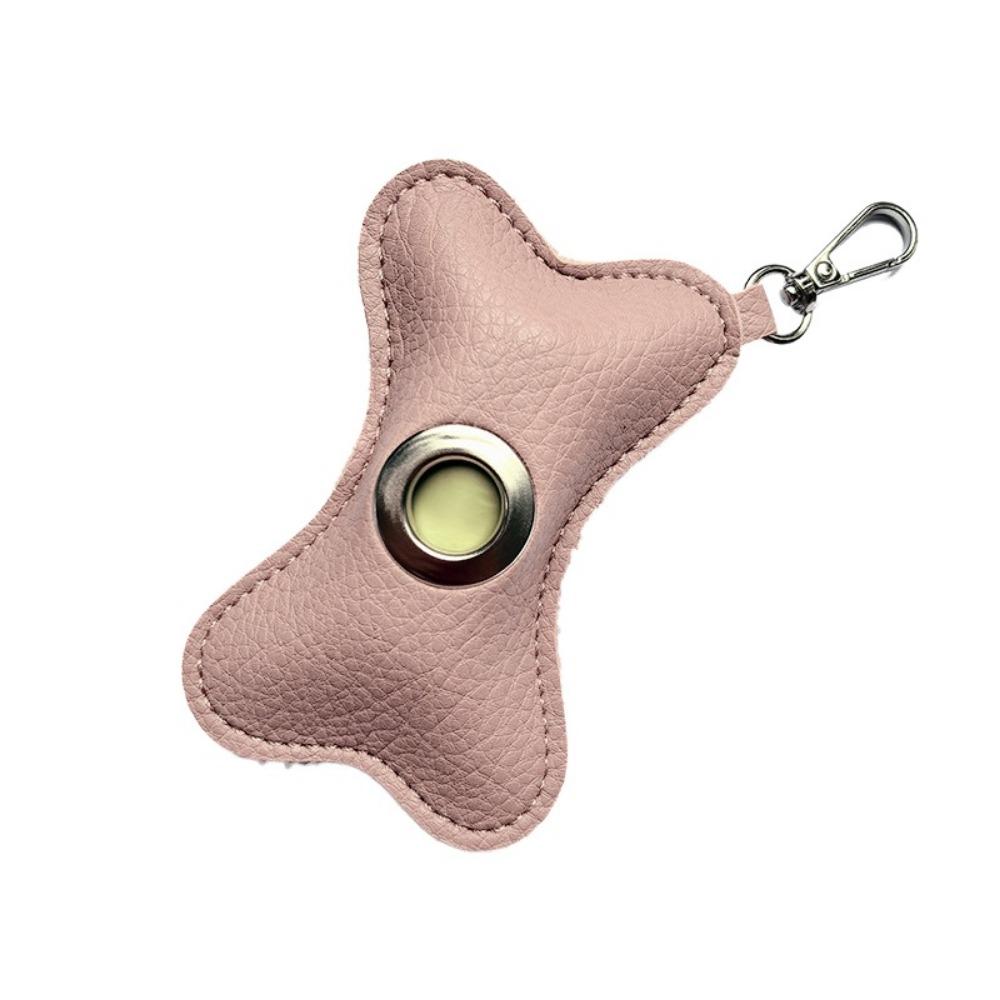 Creative Dog Poop Bag Dispenser Bone Shaped PU Leather Pet Poop Clean Bag Holder Waterproof Portable Pet Waste Bag Carrier