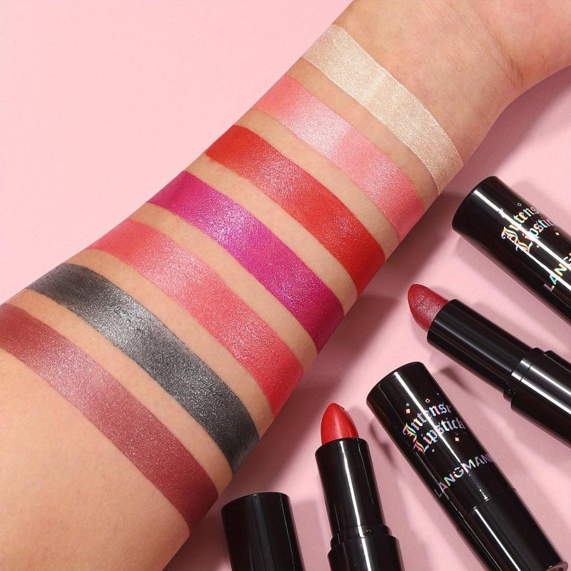 Fine Shimmering Pearlescent Lipstick Velvet Highly Pigmented Dazzling Lipstick Non-stick Cups Easy To Color Lip&Cheek Dual-use