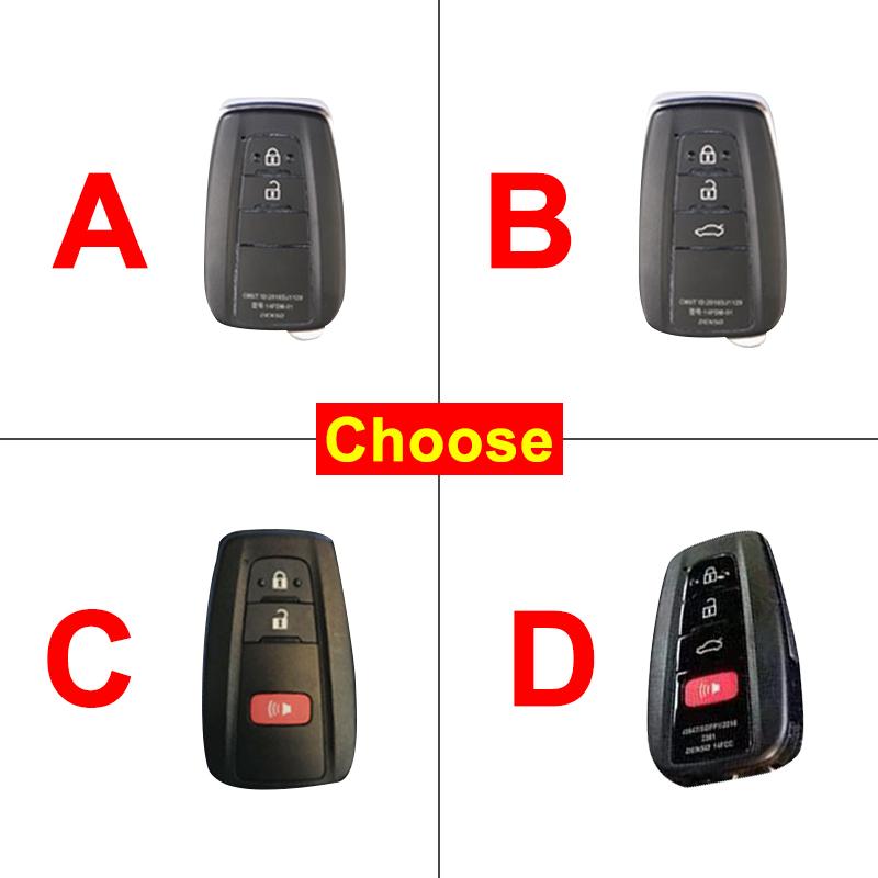 Чехол для ключей из углеродного волокна для Toyota C-HR CHR RAV4 RAV 4 Corolla Camry Avalon Land Cruiser Prado Prius   