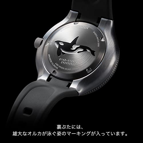 Citizen Часы Promaster Orca, Eco-Drive с питанием от света, Водонепроницаемость при погружении до 200 м, Мужские, Черные, BN0230-04E