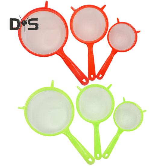 3 шт. пищевое сито с подвесным отверстием, сетчатый фильтр-совок, легкий прочный фильтр-сито для домашней кухни