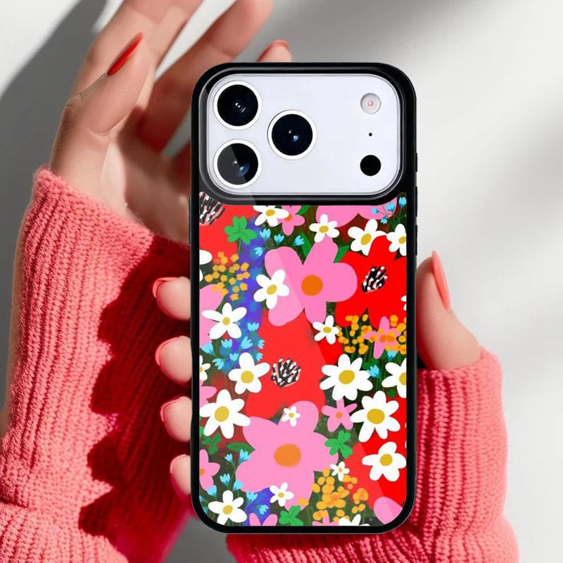 Крутой Цветочный Хиппи Бохо Цветочный Ретро Чехол для Телефона для iPhone 17 16 15 14 13 Pro Max Задняя Крышка для 12 11 Pro Coque